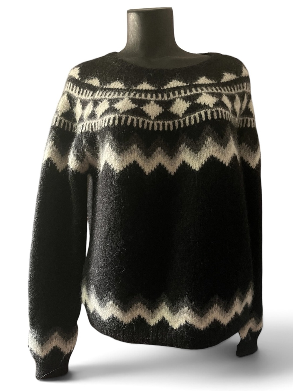 Authentic Nili Lotan Adene Fair Isle Alpaca-blend Sweater